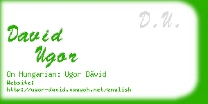 david ugor business card